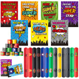 6sisc 28 Packs Valentines Day Gift for Kids, Valentine’s Day Super Power Slap Bracelets with Valentines Cards Toddler School Classroom Prize Exchange Gifts Party Favor Toy Set Superhero Decorations