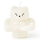 6sisc Muscle Bear Scented Candle Gift Cool Shaped Aesthetic Candles Pine Fragrance Natural Soy Wax Aromatherapy Handmade Candle Table Art Decorative Sculpture for Modern Home Bedroom Bathroom Room