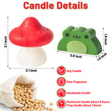 Mushroom Frog Scented Candles Gift Danish Pastel Aesthetic Decor Pine Fragrance Aromatherapy Long Lasting Natural Soy Wax Candles for Home Bedroom Bathroom Desk Decoration