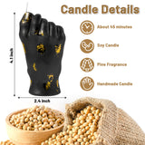 Mini Foot Scented Candle Black with Gold Foil Inverted Feet Shape Candles Home Aesthetic Decor Pine Fragrance Aromatherapy Natural Soy Wax Candle Desk Art Decoration for Room Bedroom Bathroom