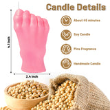 Mini Foot Scented Candles Inverted Feet Shape Candle Rose Pink Danish Pastel Room Decor Aesthetic Pine Fragrance Aromatherapy Natural Soy Wax Candle Desk Art Decoration for Bedroom Bathroom