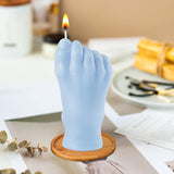 Mini Foot Scented Candle Inverted Feet Shape Candles Light Blue Danish Pastel Home Aesthetic Decoration Pine Fragrance Aromatherapy Natural Vegan Soy Wax Candle for Room Bedroom Birthday Gift