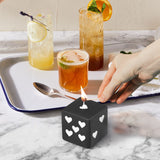 6sisc Black White Heart Dice Candle Danish Pastel Room Decor Aesthetic Pine Fragrance Natural Soy Wax Handmade Aromatherapy Candles Desk Art Decoration Gift for Home Bedroom Supplies 2 x 2 in