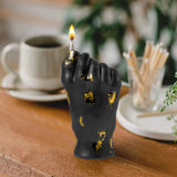 Mini Foot Scented Candle Black with Gold Foil Inverted Feet Shape Candles Home Aesthetic Decor Pine Fragrance Aromatherapy Natural Soy Wax Candle Desk Art Decoration for Room Bedroom Bathroom