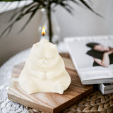 White Cat Scented Candle Funny Adorable Close Eye Cat Candle Gift Home Aesthetic Decor Pine Fragrance Aromatherapy Natural Soy Wax Candles with Wick Desk Art Decoration for Bedroom Bathroom