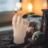 Mini Foot Scented Candle Inverted Feet Shape Candles Creative Gift Home Aesthetic Decor Pine Fragrance Aromatherapy Natural Soy Wax Candle Desk Art Decoration for Room Bedroom Bathroom