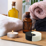 6sisc Tai Chi Candle Geometric Aesthetic Candles Pine Fragrance Natural Soy Wax Aromatherapy Handmade Candle Art Table Decorative Statues Sculpture for Modern Home Bedroom Bathroom Decor White & Black