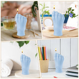 Mini Foot Scented Candle Inverted Feet Shape Candles Light Blue Danish Pastel Home Aesthetic Decoration Pine Fragrance Aromatherapy Natural Vegan Soy Wax Candle for Room Bedroom Birthday Gift