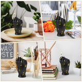 Mini Foot Scented Candle Black with Gold Foil Inverted Feet Shape Candles Home Aesthetic Decor Pine Fragrance Aromatherapy Natural Soy Wax Candle Desk Art Decoration for Room Bedroom Bathroom