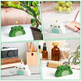 2Pcs Frog Scented Green & White Candles Set Funny Gift Home Aesthetic Decor Pine Fragrance Aromatherapy Natural Soy Wax Novelty Candle Desk Art Decoration for Bathroom Bedroom Living Room