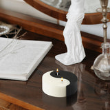 6sisc Tai Chi Candle Geometric Aesthetic Candles Pine Fragrance Natural Soy Wax Aromatherapy Handmade Candle Art Table Decorative Statues Sculpture for Modern Home Bedroom Bathroom Decor White & Black