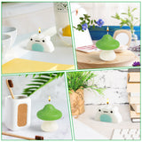 Mushroom Frog Scented Candles Creative Gift Danish Pastel Aesthetic Decor Pine Fragrance Aromatherapy Natural Soy Wax Handmade Candles Decoration for Bedroom Bathroom Desk Green White