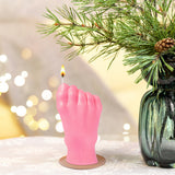 Mini Foot Scented Candles Inverted Feet Shape Candle Rose Pink Danish Pastel Room Decor Aesthetic Pine Fragrance Aromatherapy Natural Soy Wax Candle Desk Art Decoration for Bedroom Bathroom