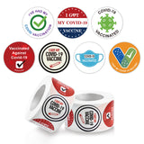 6sisc 1000Pcs Vaccine Stickers I Got My Covid-19 Vaccine Covid Vaccination Vaccinated Against Covid 19 Recipient Notification CDC Encouraged Public Health Clinical Vaccinated for Virus 7 Styles