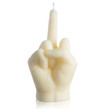 6sisc Middle Finger Scented Candle White Large Size Danish Pastel Room Decor Pine Aromatherapy Candle Long Lasting Natural Soy Wax Hand Gesture Fragrance Candle for Home Bedroom Supplies 7.1” X 3.7”