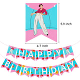 6sisc Harry Styles Birthday Party Banner Harry Edward Styles Party Decorations Harry Singer Happy Birthday Banners Garland Party Supply Wall Decor for Outdoor Party Picnics No Assembly Required