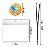 6sisc 10Pcs Vaccination Card Protectors for CDC Immunization Record Vaccine Button Pins Clear Vinyl Plastic Sleeve with Lanyard Vaccinated Against Covid-19 I Got My COVID-19 Vaccine Vaccination Identification