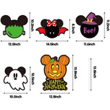 6sisc 5Pcs Halloween Mouse Yard Sign Pumpkin Ghost Outdoor Decorations Happy Halloween Bat Waterproof Lawn Signs with Stakes for Garden Courtyard Decor Scary Theme Party Supplies Props