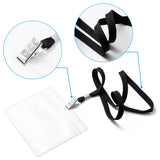 6sisc 10Pcs Vaccination Card Protectors for CDC Immunization Record Vaccine Button Pins Clear Vinyl Plastic Sleeve with Lanyard Vaccinated Against Covid-19 I Got My COVID-19 Vaccine Vaccination Identification