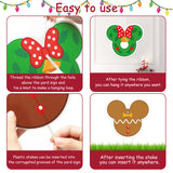 6sisc 10Pcs Christmas Cartoon Mouse Yard Sign Hanging Ornaments Wreath Snowman Santa Lawn Signs with Stakes Ribbons Winter Xmas Theme Holiday Party Decorations for Indoor Outdoor Courtyard Garden