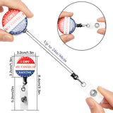 6Pcs Retractable Vaccine Badge Reels with Metal Snap I Got My Covid-19 Vaccine Vaccinated Against Covid 19 Recipient Notification CDC Encouraged Public Health Clinical Badges Vaccinated for Virus