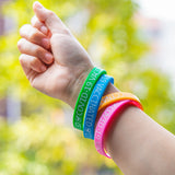 6sisc 24Pcs Vaccinated Silicone Wristbands Vaccinated Covid-19 Bracelets for Vaccination Identification Support for Science Doctor Vaccinated Against Covid 19 Waterproof Comfortable Adult Size