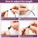 6sisc 4Pcs Silicone Beaded Lanyard Adjustable Rainbow Neck Lanyards with Decorative Tassels for Key Chain ID Badges Cards Holders Breakaway Necklace Keychain for Employees Teacher Nurses Student Women