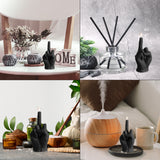 6sisc Middle Finger Scented Candle Black Danish Pastel Room Decor Aesthetic Pine Fragrance Natural Vegan Soy Wax Aromatherapy Candles Hand Gesture Candle for Home Bedroom Decoration Birthday Gift