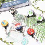 6Pcs Retractable Vaccine Badge Reels with Metal Snap I Got My Covid-19 Vaccine Vaccinated Against Covid 19 Recipient Notification CDC Encouraged Public Health Clinical Badges Vaccinated for Virus