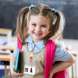 6sisc 4Pcs Silicone Beaded Lanyard Adjustable Rainbow Neck Lanyards with Decorative Tassels for Key Chain ID Badges Cards Holders Breakaway Necklace Keychain for Employees Teacher Nurses Student Women