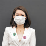 12Pcs Vaccine Button Pins with Cartoon Animals Covid-19 Vaccinated Recipient Notification CDC Encouraged Public Health and Clinical Pinback Button Badges Vaccinated for Virus Pin 6 Styles