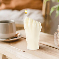 Mini Feet Scented Candles Inverted Foot Shape Candle Danish Pastel Room Aesthetic Decor Pine Fragrance Aromatherapy Natural Soy Wax Candle Decoration for Home Bedroom Bathroom Funny Gift Milky