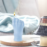 Mini Foot Scented Candle Inverted Feet Shape Candles Light Blue Danish Pastel Home Aesthetic Decoration Pine Fragrance Aromatherapy Natural Vegan Soy Wax Candle for Room Bedroom Birthday Gift