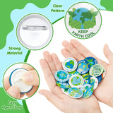 6sisc 82Pcs World’s Earth Day Silicone Bracelet Button Pins Set, Save Our Planet Wristbands Bracelet Buttons Enamel Badge Vinyl Stickers for Love Earth Party Decor Supplies Charity Fundraising Favors