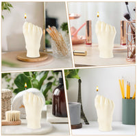 Mini Feet Scented Candles Inverted Foot Shape Candle Danish Pastel Room Aesthetic Decor Pine Fragrance Aromatherapy Natural Soy Wax Candle Decoration for Home Bedroom Bathroom Funny Gift Milky