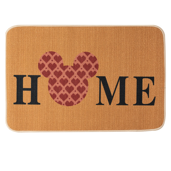 6sisc Valentine's Day Love Heart Doormat Linen Home Decorative Entrance Mat Reusable Cartoon Mouse Welcome Carpet Non-Slip Rubber Floor Door Mat for Indoor Outdoor Decor 15.7'’ x 23.6''