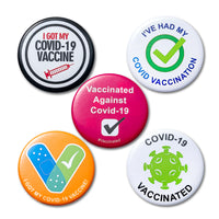 6sisc 20Pcs Vaccine Button Pins I Got My Covid-19 Vaccine Vaccinated Against Covid 19 Recipient Notification CDC Encouraged Public Health and Clinical Pinback Button Badges Vaccinated for Virus Pin 5 Styles