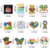 6sisc 51Pcs Autism Awareness Day Sticker Set Puzzle Tree Ribbon Love Heart Asperger’s Waterproof Vinyl Decal Stickers for Car Truck Laptop Water Bottle Luggage Theme Decor