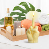 6sisc Middle Finger Scented Candle Light Yellow Danish Pastel Room Aesthetic Decor Pine Aromatherapy Candles Natural Vegan Soy Wax Hand Gesture Fragrance Candle for Home Bedroom Supplies Birthday Gift