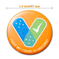 6sisc 30Pcs Vaccine Button Pins I Got My Covid-19 Vaccine Vaccinated Against Covid 19 Recipient Notification CDC Encouraged Public Health and Clinical Pinback Button Badges Vaccinated for Virus Pin 5 Styles