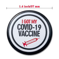 6sisc 20Pcs Vaccine Button Pins I Got My Covid-19 Vaccine Vaccinated Against Covid 19 Recipient Notification CDC Encouraged Public Health and Clinical Pinback Button Badges Vaccinated for Virus Pin 5 Styles