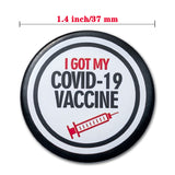 6sisc 20Pcs Vaccine Button Pins I Got My Covid-19 Vaccine Vaccinated Against Covid 19 Recipient Notification CDC Encouraged Public Health and Clinical Pinback Button Badges Vaccinated for Virus Pin 5 Styles